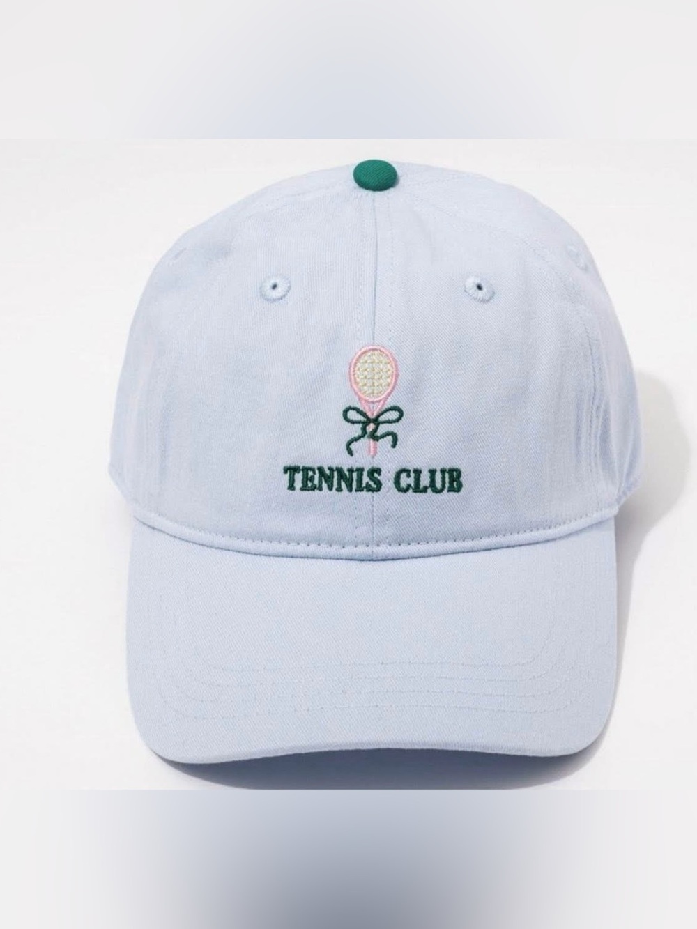 Target Pale Blue Tennis Club Cap with Green Accent